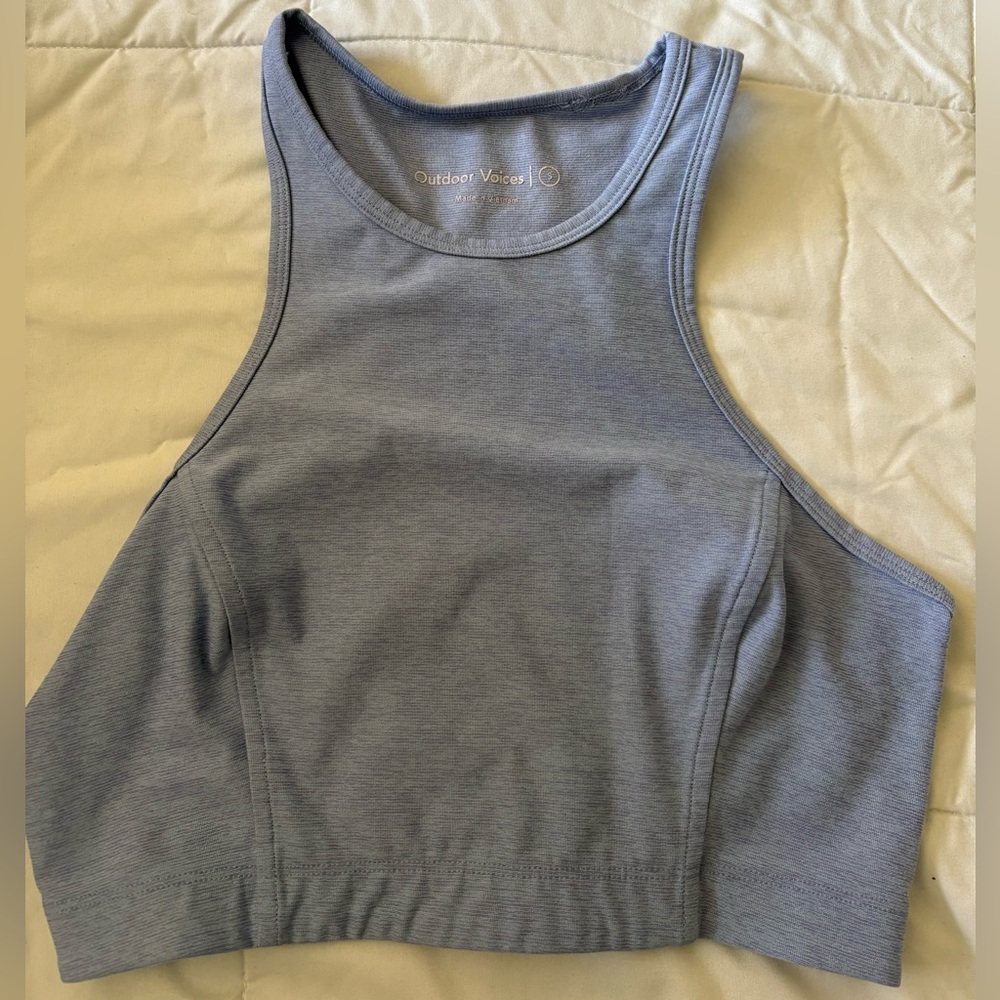 Outdoor Voices Light Blue Performance Sports Bra